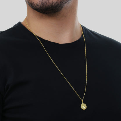 Pingente Medalha São Jorge Masculino Ouro 24k | Belice Joias