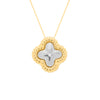 Colar de Flor Dourado e Prateado Banhado a Ouro 24K - Belice Joias