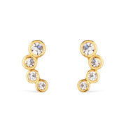 Brinco Banhado a Ouro 24K 4 Pontos de Luz - Belice Joias