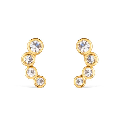Brinco Banhado a Ouro 24K 4 Pontos de Luz - Belice Joias