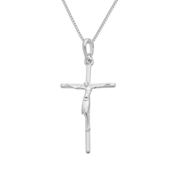 Colar Masculino 70cm com Crucifixo em Prata 925 - Belice Joias