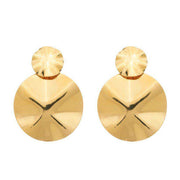 Brinco Dourado Orgânico Círculos Amassados Ouro 24K | Belice Joias