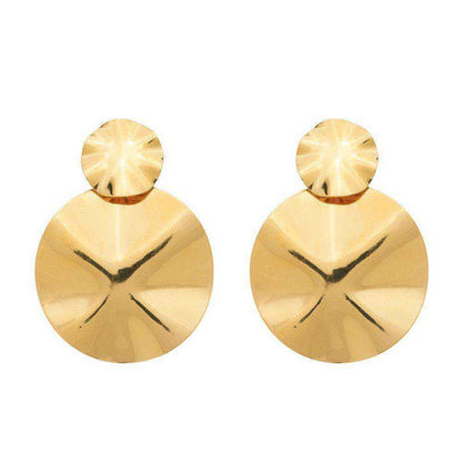 Brinco Dourado Orgânico Círculos Amassados Ouro 24K | Belice Joias