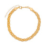 Pulseira Dourada Trançada Banhada a Ouro 24K 18cm - Belice Joias
