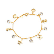 Pulseira Feminina Dourada Fundo do Mar Ouro 24K - Belice Joias