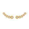 Brinco Ear Cuff Dourado 5 Zircônias Banhado Ouro 24K - Belice