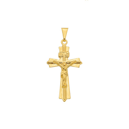 Pingente Crucifixo Masculino Banhado a Ouro 24k - Belice Joias