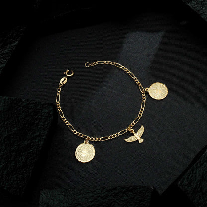 Pulseira Banho Ouro 24K Pai Nosso e Espírito Santo - Belice