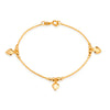 Pulseira Feminina 3 Corações Banhada a Ouro 24K | Belice Joias