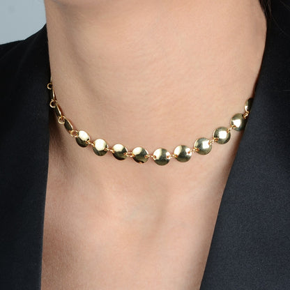 Choker Dourada de Esferas Banhada a Ouro 24K - Belice Joias