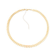 Colar Choker Dourado de Seta Banhado a Ouro 24K Belice Joias