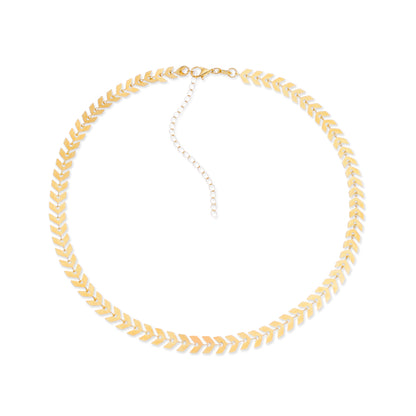 Colar Choker Dourado de Seta Banhado a Ouro 24K Belice Joias