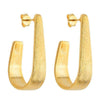 Brinco Dourado Gota Escovado Banhado a Ouro 24K - Belice Joias