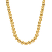 Colar Dourado de Bolas Médias Banhado a Ouro 24K - Belice Joias