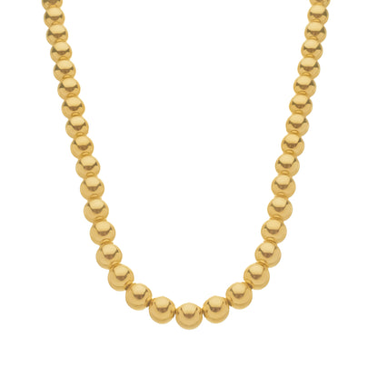 Colar Dourado de Bolas Médias Banhado a Ouro 24K - Belice Joias
