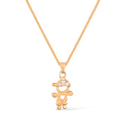 Colar Dourado Pingente Filho com Zircônia - Banho Ouro 24K Belice