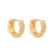 Brinco de Argolinha Dourado Zircônia Ouro 24K - Belice Joias