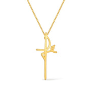 Colar Feminino Cruz Fé Banhado a Ouro 24k - Belice Joias