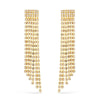 Brinco Dourado de Luxo com Strass e Ouro 24K - Belice Joias