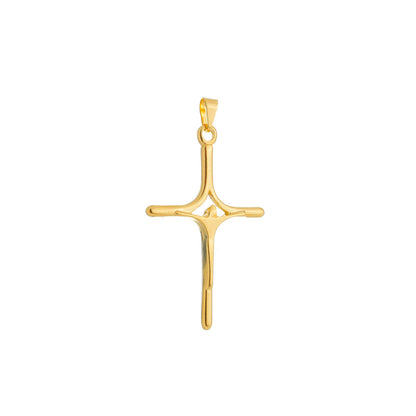 Pingente Crucifixo Masculino Banhado a Ouro 24K - Belice Joias