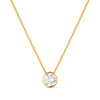 Colar Feminino Ponto de Luz Zircônia Banhado a Ouro 24K - Belice