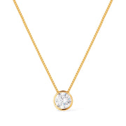 Colar Feminino Ponto de Luz Zircônia Banhado a Ouro 24K - Belice