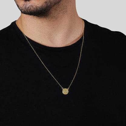 Escapulário Masculino São Jorge Banhado a Ouro 24k - Belice Joias
