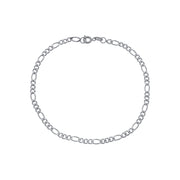Pulseira Masculina Elo 3 por 1 Banho Ródio 4mm | Belice Joias