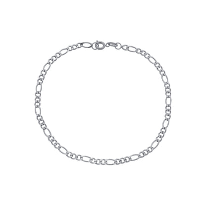 Pulseira Masculina Elo 3 por 1 Banho Ródio 4mm | Belice Joias