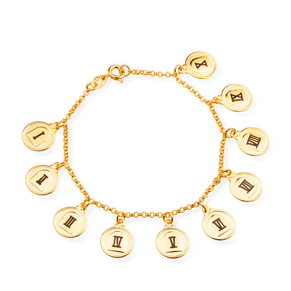 Pulseira Dourada 10 Mandamentos Banhada a Ouro 24K - Belice Joias