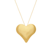Colar Coração Liso Dourado Banhado a Ouro 24K - Belice Joias