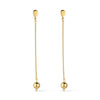 Brinco Dourado de Corrente Longo Banhado Ouro 24K | Belice Joias
