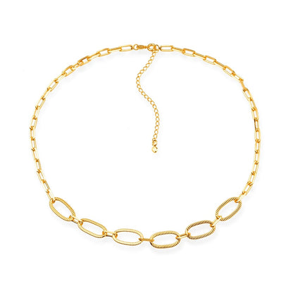 Choker Dourada Corrente com Extensor Banho de Ouro 24K - Belice Joias