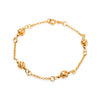 Pulseira Elo Português com Esferas Banhada a Ouro 24K - Belice Joias