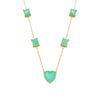 Colar Feminino Banhado a Ouro 24K Pedras Verdes | Belice Joias