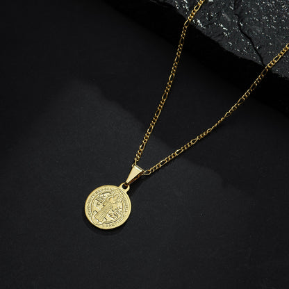 Pingente Medalha São Jorge Masculino Ouro 24k | Belice Joias