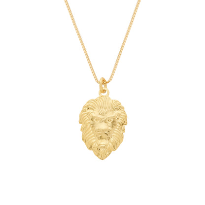 Colar Dourado Feminino Pingente Leão Banhado a Ouro 24k - Belice