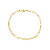 Pulseira Masculina Banhada a Ouro 24k Elo 3 por 1 4mm - Belice Joias