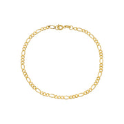 Pulseira Masculina Banhada a Ouro 24k Elo 3 por 1 4mm - Belice Joias
