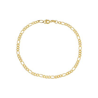 Pulseira Masculina Banhada a Ouro 24k Elo 3 por 1 4mm - Belice Joias