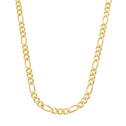 Corrente Masculina Dourada Elo 3x1 5mm Ouro 24k - Belice Joias