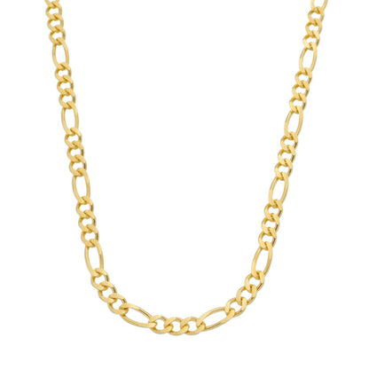 Corrente Masculina Dourada Elo 3x1 5mm Ouro 24k - Belice Joias