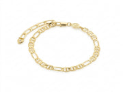 Pulseira Feminina Elos Fígaro e Coração Zircônias Ouro 18k Veri