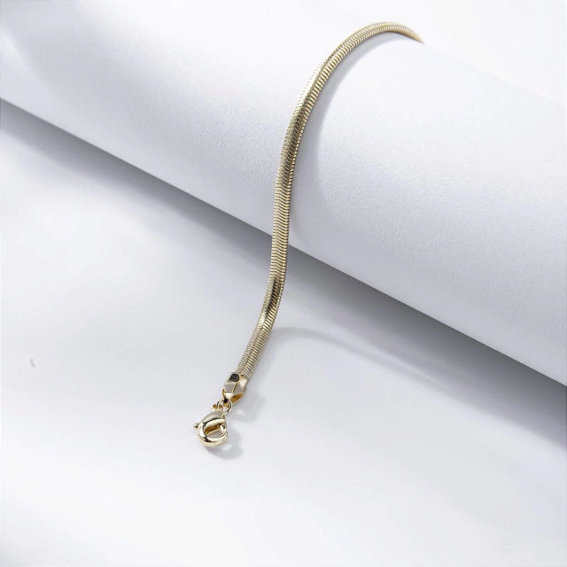 Pulseira Snake Media Banho de Ouro 18k