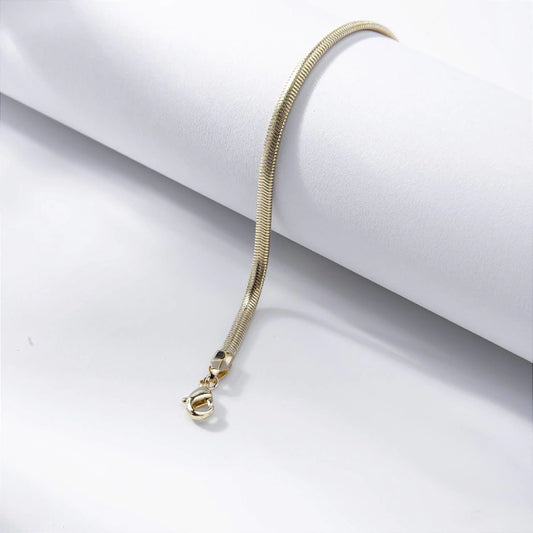 Pulseira Snake Media Banho de Ouro 18k